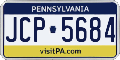 PA license plate JCP5684