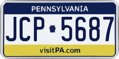 PA license plate JCP5687
