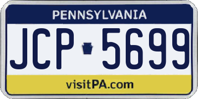 PA license plate JCP5699