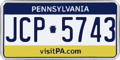 PA license plate JCP5743