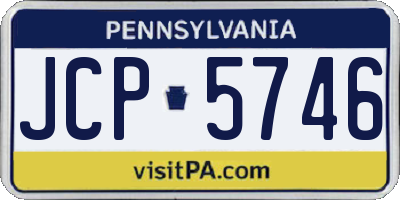 PA license plate JCP5746