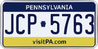 PA license plate JCP5763