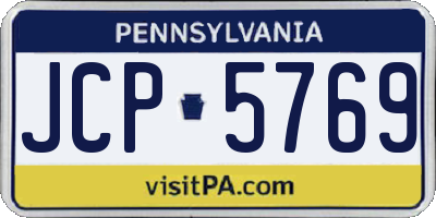 PA license plate JCP5769