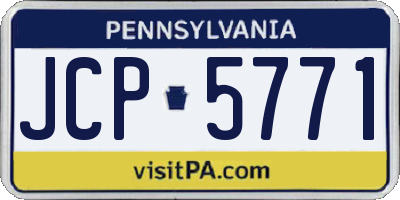 PA license plate JCP5771