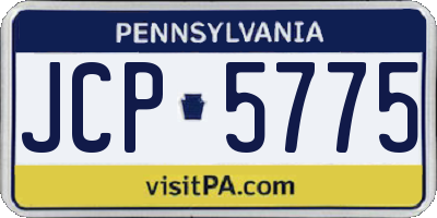 PA license plate JCP5775