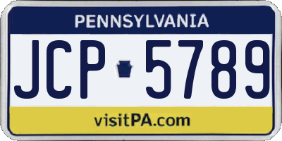PA license plate JCP5789