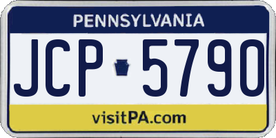 PA license plate JCP5790