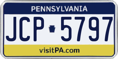 PA license plate JCP5797