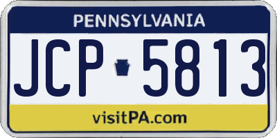 PA license plate JCP5813