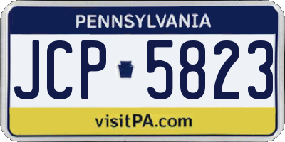 PA license plate JCP5823