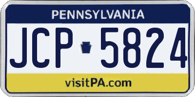 PA license plate JCP5824