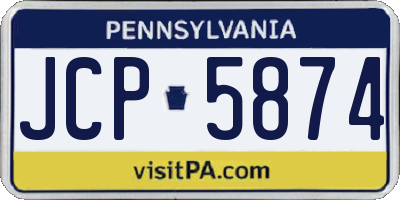 PA license plate JCP5874