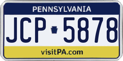 PA license plate JCP5878