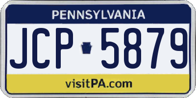 PA license plate JCP5879