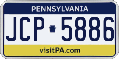 PA license plate JCP5886