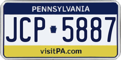 PA license plate JCP5887