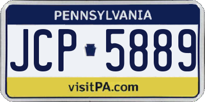 PA license plate JCP5889