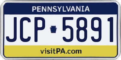 PA license plate JCP5891