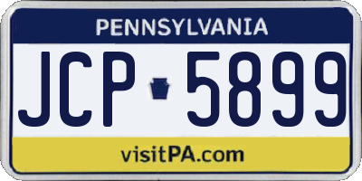 PA license plate JCP5899
