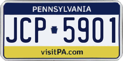 PA license plate JCP5901