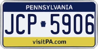PA license plate JCP5906