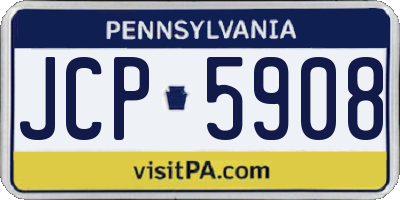 PA license plate JCP5908