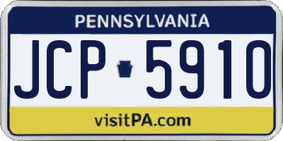 PA license plate JCP5910