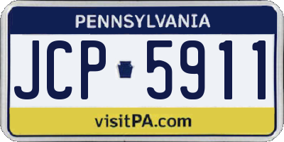 PA license plate JCP5911