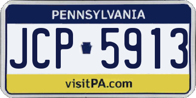 PA license plate JCP5913
