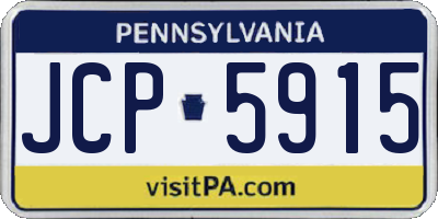 PA license plate JCP5915