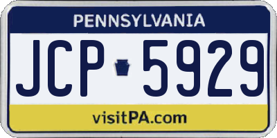 PA license plate JCP5929