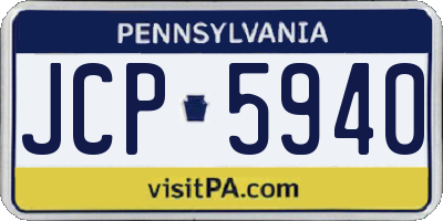 PA license plate JCP5940