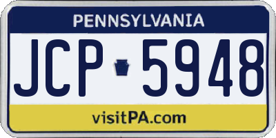 PA license plate JCP5948