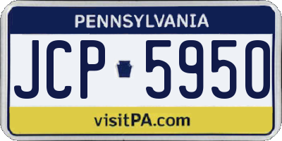 PA license plate JCP5950