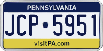 PA license plate JCP5951