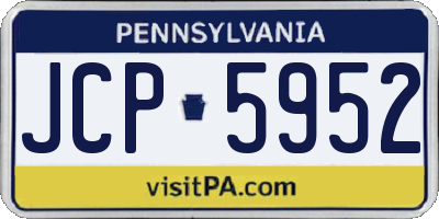 PA license plate JCP5952
