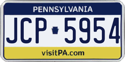 PA license plate JCP5954