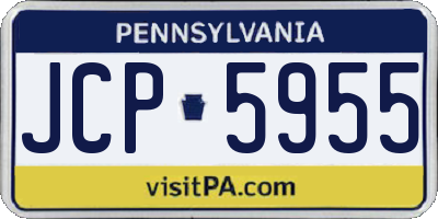 PA license plate JCP5955