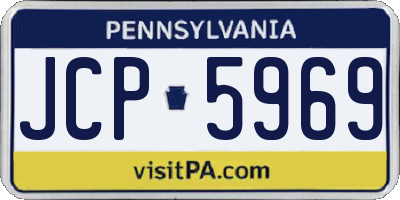 PA license plate JCP5969