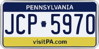 PA license plate JCP5970