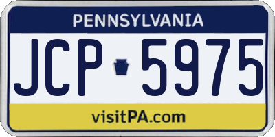 PA license plate JCP5975