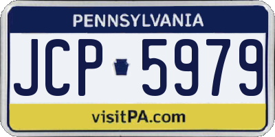 PA license plate JCP5979