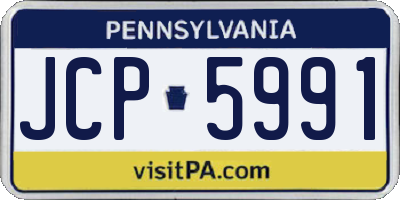 PA license plate JCP5991