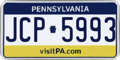 PA license plate JCP5993