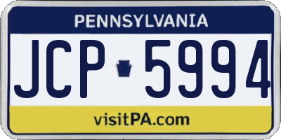 PA license plate JCP5994