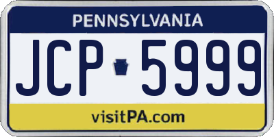 PA license plate JCP5999