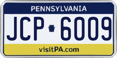 PA license plate JCP6009