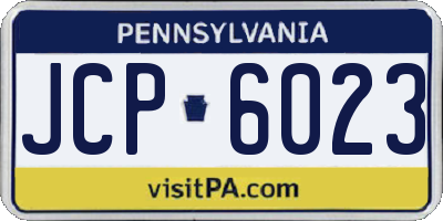 PA license plate JCP6023