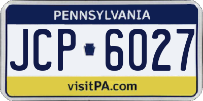 PA license plate JCP6027