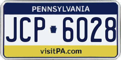 PA license plate JCP6028
